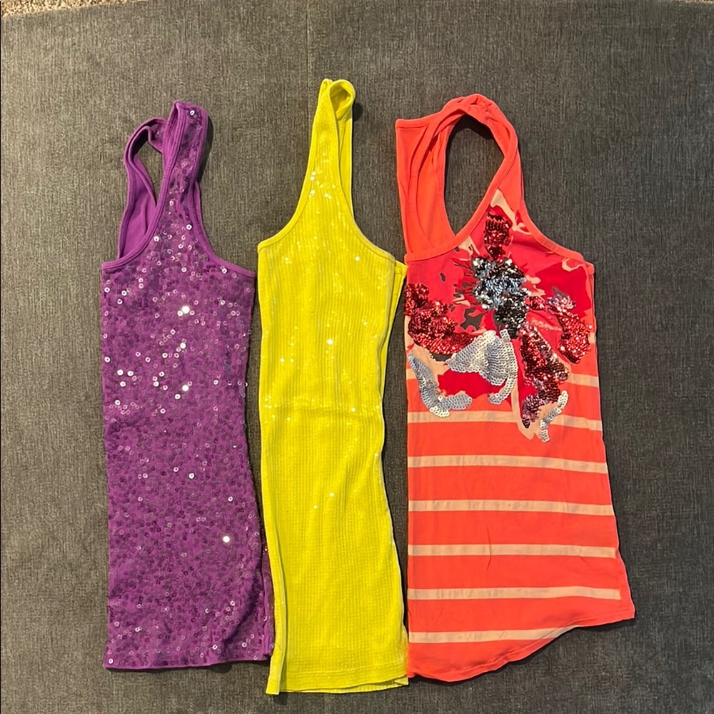 Express sequin women’s tanks size S